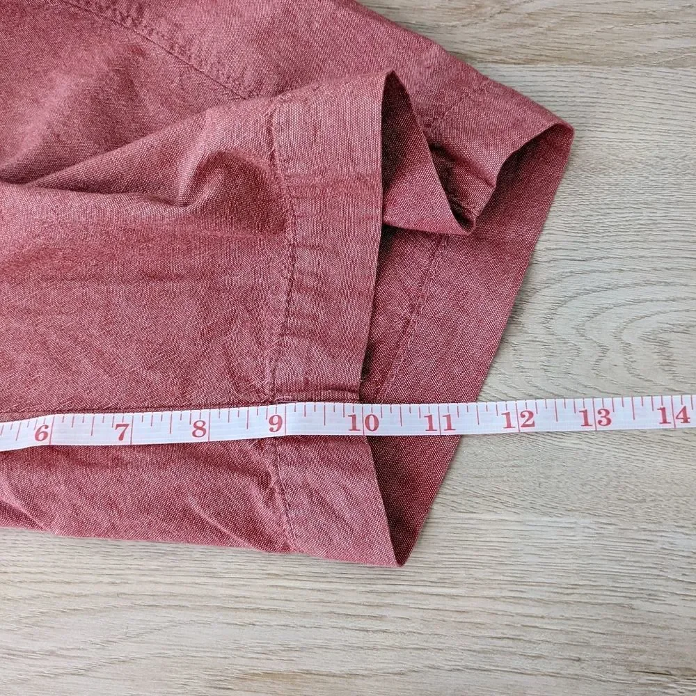 J. Crew Men's Red Chambray Cotton Shorts Waist 30
